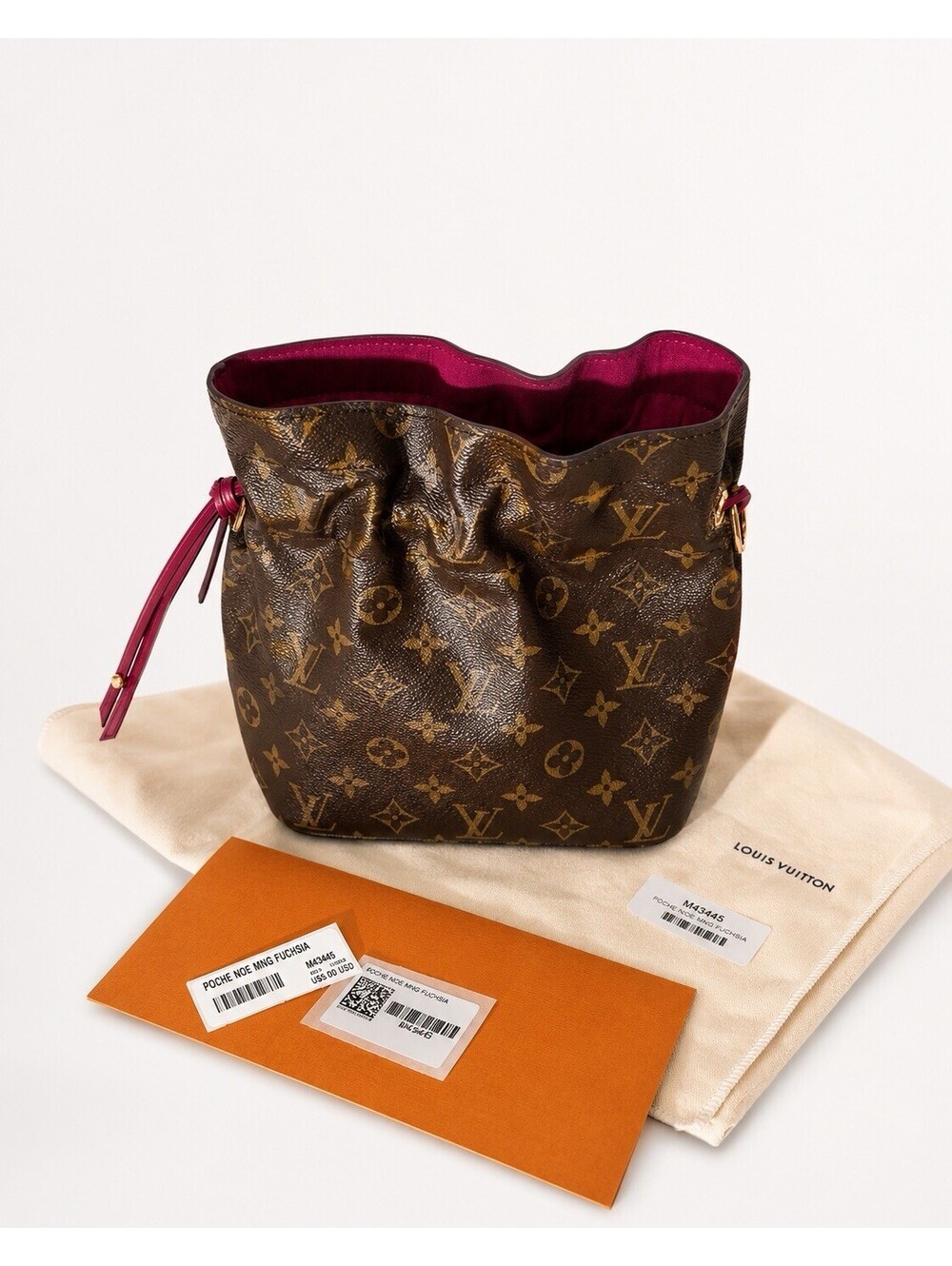 LOUIS VUITTON POCHE NOE / POSH NOE MONOGRAM FUCHSIA